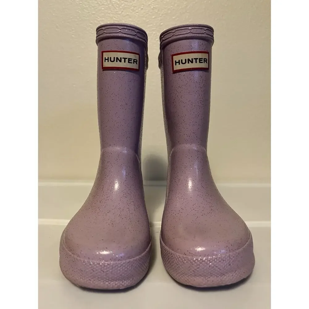 Hunter Kids Pink Glitter Rain & Snow Boots